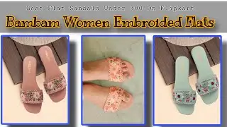 Bambam Women Pink Embroided Flats Sandals &bull; Women Fancy Sandal under 500