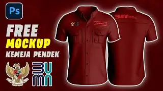FREE MOCKUP KEMEJA PENDEK