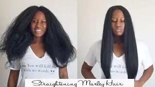 How to FLAT IRON Marley synthetic braiding hair.