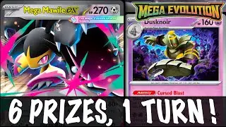 Mega MAWILE ex: Get All 6 Prizes in One Turn ! PTCGL Gameplay (MEGA EVOLUTION)