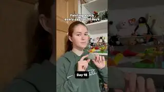 Painting a rock every day for 30 days #youtubeshorts #art #fyp