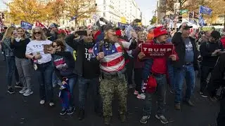 Protests turn violent after Donald Trump supporters descend on Washington in election protest