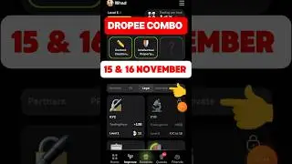 Dropee Daily Combo 15 & 16 November | New Daily Combo Card 16 November |Daily Combo Dropee #dropee