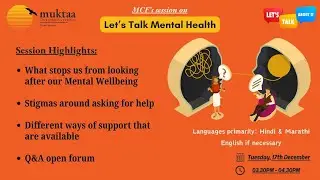 Let's Talk Mental Health | Stigma around Help Seeking | Types of Available Support