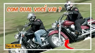 A principal diferença entre a Yamaha Drag Star 650 e a Honda Shadow 750. VDM 355
