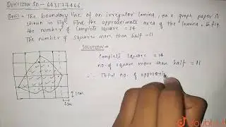 The boundary line of an irregular lamina, on a graph paper is shown in Fig.Find the approximate ...