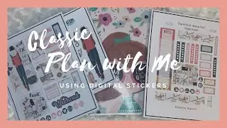 Plan with Me | Etsy digital sticker | Classic Happy planner