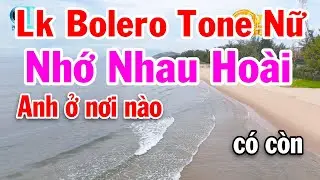 Liên Khúc Bolero Tone Nữ Beat Dễ Hát 2026 - Nhớ Nhau Hoài - Hai Mùa Mưa