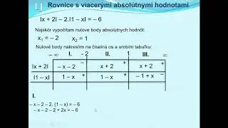 Rovnice s absolútnou hodnotou pokračovanie