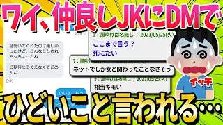 仲良しだった女子高生にTwitterのDMでひどいことを言われたｗｗｗ