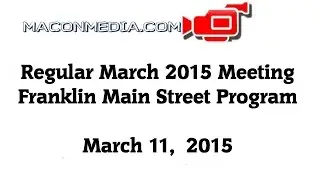 Franklin Main Street Program -- March 2015