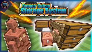 Minecraft Java 1.21+ Tutorial | Copper Golem Storage System &ndash; No Redstone Needed!