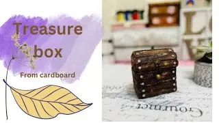 Small Treasure box from cardboard #diy #handmadegifts #bestoutofwaste
