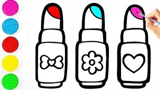 💄✏️How to draw lipstick for children, toddlers | Makeup drawing easy
