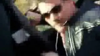 WWE Chris Jericho beats up a woman - fights girl lady fan brawl