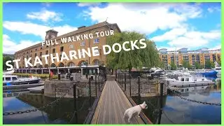 St Katharine Docks Marina London  [FULL 4K TOUR] | London Walking Tour