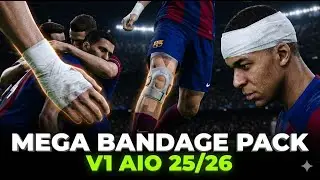 🩹🔥 Новая мега-коллекция бандажей V1 AIO + установка | PES 2021 и Football Life 2026 ⚽✨