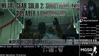 ApacheSmash | Metal Gear Solid 2: Substance (PC, Very Easy, 2P1C), w/ MayuuChaan in 1:05:47 IGT (WR)