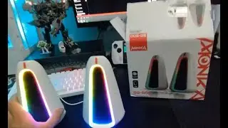 Unbox e primeiras impress&otilde;es Caixa de Som Marvo Monka SG-500, RGB, 3W RMS, USB, Branco.