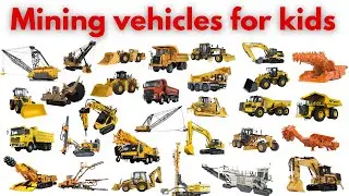 30 Vehicle Names in English | Most Powerful Construction Machines | Excavators, Cranes, Dump Trucks