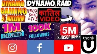 DYNAMO GAMING 5M SUBSCRIBERS MONTAGE | TRIBUTE TO DYNAMO | POWER OF DYNAMIC ARMY | 5 MILLION JOURNEY