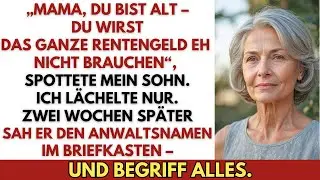 „Mama, du brauchst die Rente nicht mehr“, sagte mein Sohn – mit meiner Antwort rechnete er nicht.
