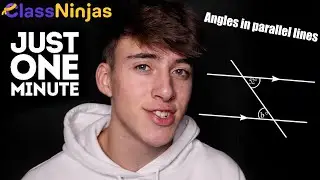 HOW TO FIND ANGLES IN PARALLEL LINES | *1 minute maths*