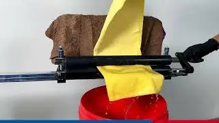 Multi functions wall mounted hand crank chamois and towel wringer