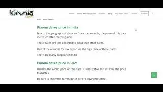 Piarom Date Price Kimia