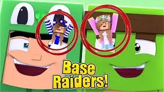 SISTER VS SISTER | BASE RAIDERS | Minecraft Little Kelly Plays