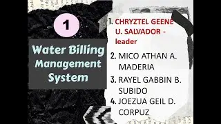 BSIT 1-1 Water Billing Management System