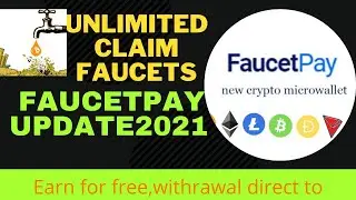 UNLIMITED CLAIM FAUCETS live withrawal  (Legit and free faucetpay update 2021)Debs Tutorials