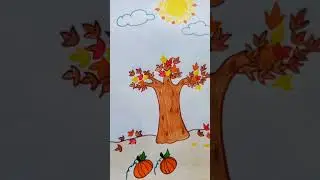 How to Draw & Color Four Seasons for kids| How to draw Winter , Summer ,Spring and Autumn