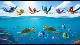 Colors of the Ocean and Sky 🌊 | Learn Colors for Kids | Fun Color Song for Children