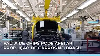 Escassez de chips ameaça produção de carros no Brasil  | #SBTBrasil