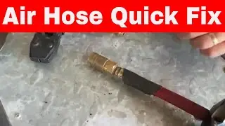 Repairing a leaking air hose quick and easy with pex clamps