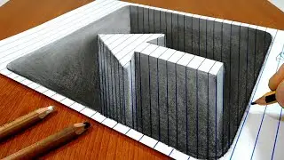 3D Trick Art on Paper, Hole One way, Traffic signs