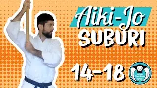 Aikido - Jo suburi 14~18 - Hasso Gaeshi no bu