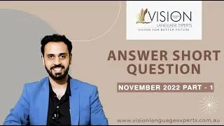 PTE Speaking Answer Short Questions November 2022 - Vision Language Australia