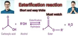 Esterification reaction short and easy tricks organic chemistry#short