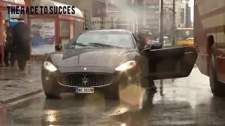 guy throws rock at lamborghini then this happens...