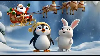 Penguin & Bunny with Santa - Fun for Kids/Toddlers
