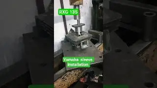 Yamaha RXG 135  sleelve fitting #yamaha #rx100 #piston #sleeve #technology #engine #work #viral