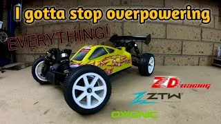 ZD Racing B-10e buggy 3s and 4s test and DAMAGE!