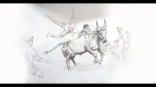 JALLIKATTU DRAWING 2021 | PONGAL CELEBRATION | HOW TO DRAW JALLIKATTU CONCEPT | TIMELAPSE
