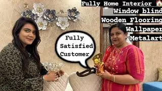 Fully Home Interior🏡🥰Fully Satisfied Customer #metalarts #windowblinds #wallpapers #woodenflooring