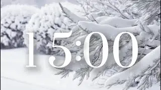 15-Minute Winter Snow Timer with Relaxing Music