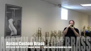 Austin Custom Brass New Large Bell Pocket Trumpet in Lacquer