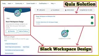 Slack Workspace Design | Salesforce Trailhead | Quiz Solution