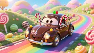 Rainbow Candy Car Adventure | Colorful Fun Ride for Kids | Candy Songs & Nursery Rhymes